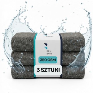 3x bezšvová mikrovláknová utierka 40x40 cm 350 g/m², univerzálna, rezaná laserom