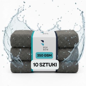 10x bezšvová mikrovláknová utierka 40x40 cm 350 g/m², univerzálna, rezaná laserom